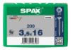 Afbeeldingen van SPAX Spaanplaatschroef verzonkenkop WIROX voldraad PZ2 3,5X16MM