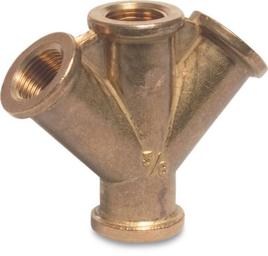 Afbeeldingen van PROFEC 3-weg verdeelstuk messing ½" binnendraad 30bar