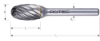 Afbeeldingen van ROTEC Stiftfrees HM model EZ9 INOX-vertand 9,6X16X60X6MM 