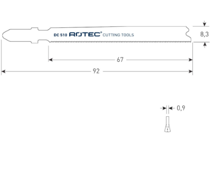 Afbeeldingen van ROTEC Decoupeerzaagblad DC510 / T121GF 5x