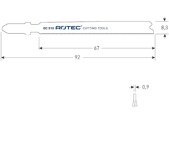Afbeeldingen van ROTEC Decoupeerzaagblad DC510 / T121GF 5x
