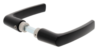 Afbeeldingen van OXLOC Deurkruk blokmodel Bordeaux aluminium zwart 38-42MM