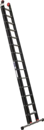 Afbeeldingen van KELFORT Reformladder ALU/zwart met stabilisatiebalk 2X14 6,5M