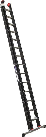 Afbeeldingen van KELFORT Reformladder ALU/zwart met stabilisatiebalk 2X14 6,5M