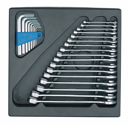 Afbeeldingen van GEDORE Ringsteeksleutelset 1500 ES-7 in 2/3 ES module 25x