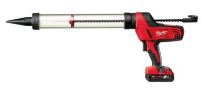 Afbeeldingen van MILWAUKEE Accu heavy duty kit-/lijmpistool C18PCG/600T-201B met 600ML patroonhouder