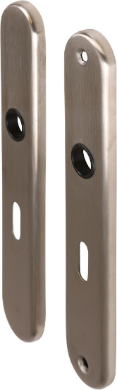 Afbeeldingen van OXLOC Langschild krukgat + sleutelgat ovaal-model RVS SL56