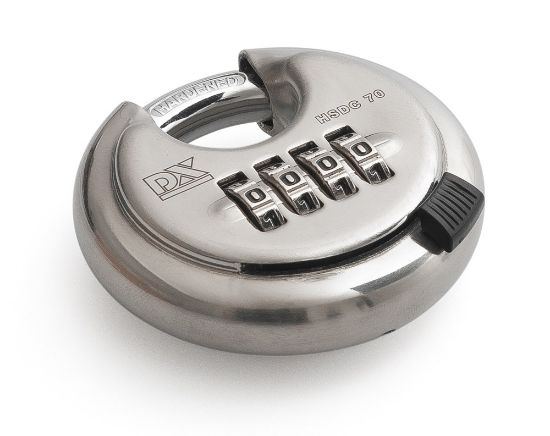 Afbeeldingen van Discusslot RVS 70MM met cijferslot beugel