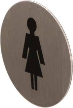 Afbeeldingen van OXLOC Symboolplaat RVS dames 75MM