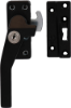 Afbeeldingen van OXLOC Raamsluiting cilinderslot aluminium zwart links SKG*