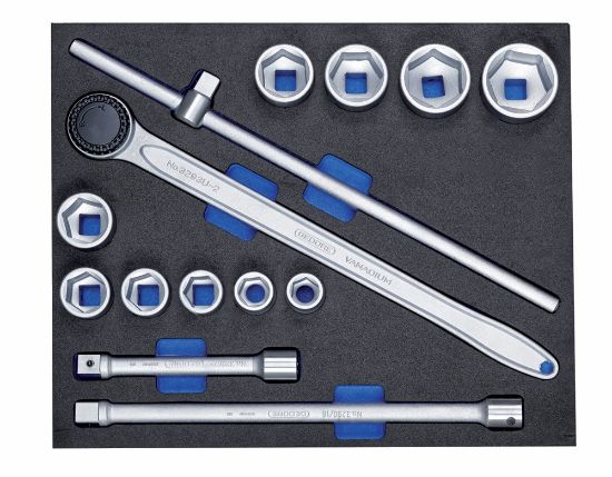 Afbeeldingen van GEDORE Dopsleutelset ¾" 2005 CT3-32 in 3/4 CT-module 14x