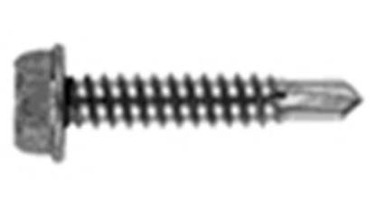 Afbeeldingen van Zelfborende plaatschroef zeskantkop met flens DIN7504K RVS A2 6,3X38MM