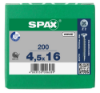 Afbeeldingen van SPAX Spaanplaatschroef verzonkenkop WIROX voldraad PZ2 4,5X16MM
