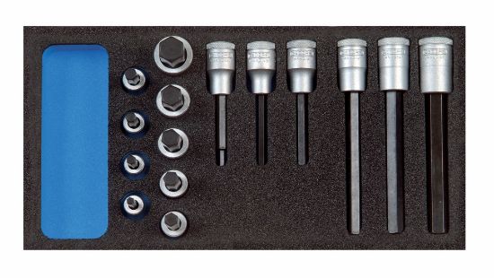 Afbeeldingen van GEDORE Schroevendraaierdopsleutelset ½" in 1/3 CT module 15x