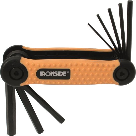 Afbeeldingen van IRONSIDE Inbussleutelset inklapbaar 1,5-8MM 8x