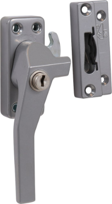 Afbeeldingen van OXLOC Raamsluiting cilinderslot aluminium grijs links SKG*
