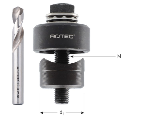 Afbeeldingen van ROTEC Gatenpons OPTI-LINE met kogellager en boor 32,5MM