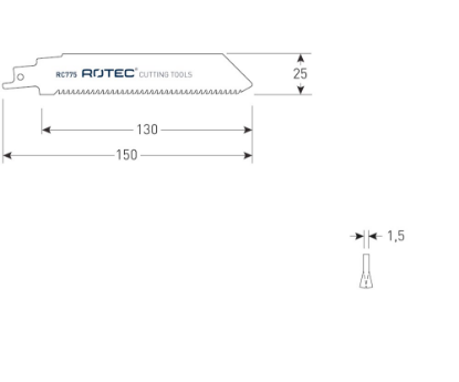 Afbeeldingen van ROTEC Reciprozaagblad RC775 / S955CTC 2x
