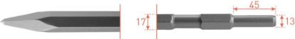 Afbeeldingen van ROTEC Puntbeitel zeskant 17/13X45MM 280MM