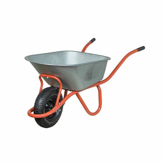 Afbeeldingen van MIRAL Kruiwagen staal met pneumatisch wiel 110L