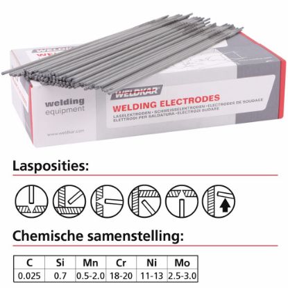 Afbeeldingen van Laselektrode WK 316-L 2,50X300MM