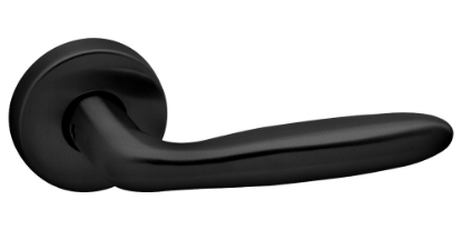 Afbeeldingen van OXLOC Deurkruk RVS zwart bol gebogen