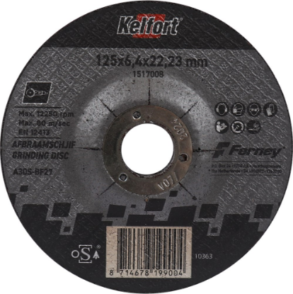 Afbeeldingen van KELFORT Afbraamschijf RVS 125X6,4MM