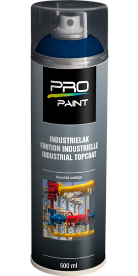 Afbeeldingen van PRO-PAINT Industrie lak / deklaag gentiaanblauw RAL5010 HG 500ML