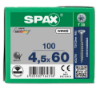 Afbeeldingen van SPAX Spaanplaatschroef verzonkenkop WIROX deeldraad T20 4,5X60MM