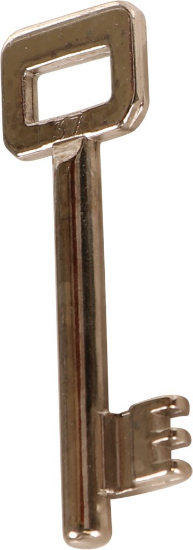 Afbeeldingen van OXLOC Klaviersleutel nr. 37 staal vernikkeld