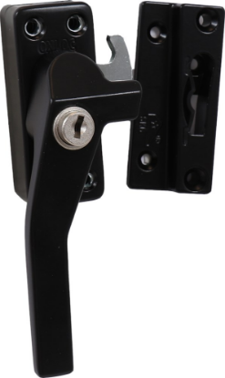 Afbeeldingen van OXLOC Raamsluiting cilinderslot aluminium zwart links SKG*