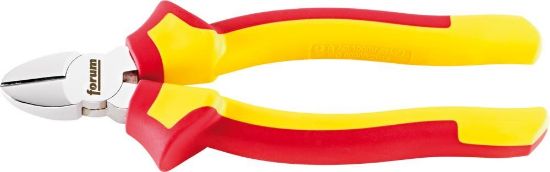 Afbeeldingen van FORUM Zijsnijtang VDE kop verchroomd met meercomponenten kunststof hulzen 180MM