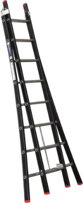 Afbeeldingen van KELFORT Reformladder ALU/zwart 2X8 3,75M