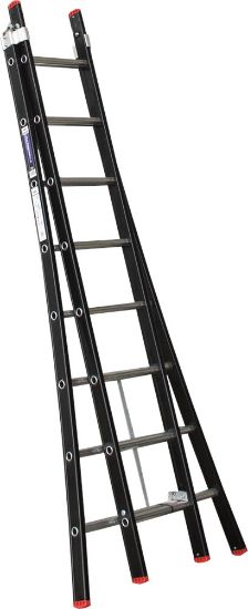 Afbeeldingen van KELFORT Reformladder ALU/zwart 2X8 3,75M