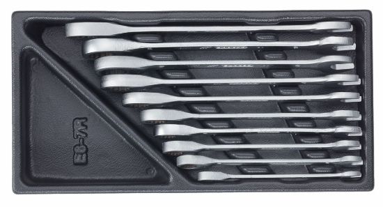 Afbeeldingen van GEDORE Ringratelsteeksleutelset 1500 ES-7 R 8-19MM in 1/3 gereedschapsmodule 10x