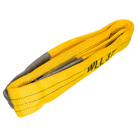 Afbeeldingen van KONVOX Hijsband met lussen geel 3ton 2,0M