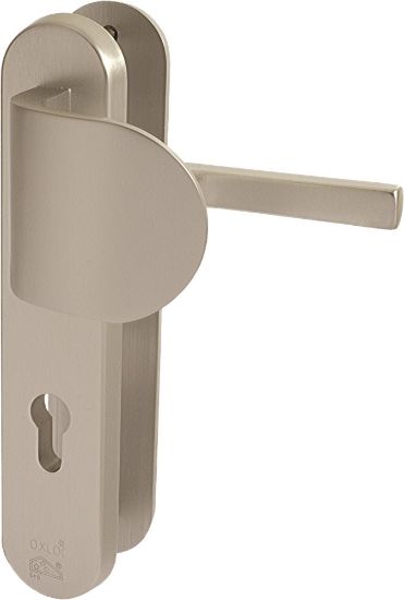 Afbeeldingen van OXLOC Veiligheidslangschild deurduwer + krukgat ovaal R PC92 40MM