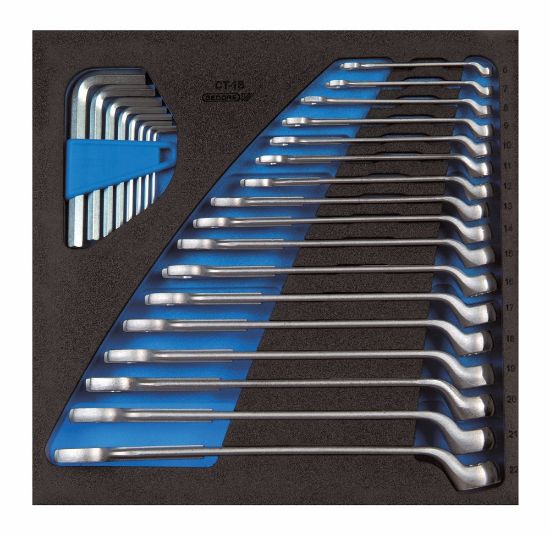 Afbeeldingen van GEDORE Ringsteeksleutelset 1500 CT2-1 B in 2/3 CT module 25x