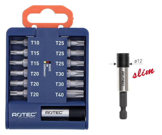 Afbeeldingen van ROTEC Bitclip PRO inclusief bithouder bits PH, PZ en T 13-delig BASIC