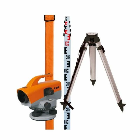 Afbeeldingen van NEDO Waterpasinstrument set F28 met 5M baak + aluminium statief 465105