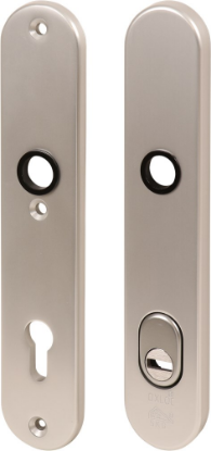 Afbeeldingen van OXLOC Veiligheidslangschild krukgat + kerntrekbeveiliging ovaal aluminium PC92 40MM