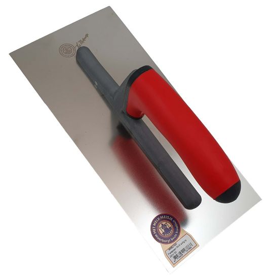 Afbeeldingen van MELKMEISJE Plakspaan RVS softgrip trapezium vertand 280X130MM