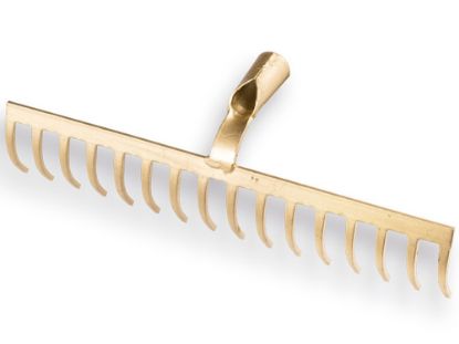 Afbeeldingen van OFFNER Tuinhark met open dul 16-tands gebogen zonder steel