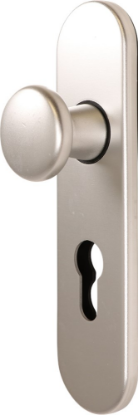 Afbeeldingen van OXLOC Knopschild knop + profielcilinder Parijs aluminium PC55