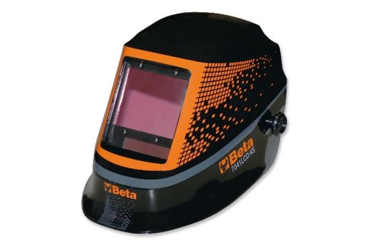 Afbeeldingen van BETA Lashelm LCD automatisch 4 sensors 7041LCD/4S t.b.v. elektrode lassen MIG/MAG TIG & Plasma