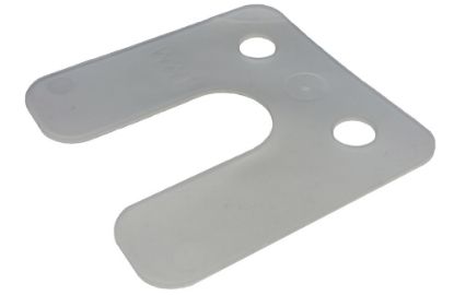 Afbeeldingen van GEBR. BODEGRAVEN Drukplaat KS met sleuf transparant 1MM 70X70MM