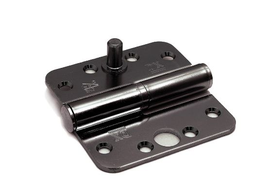 Afbeeldingen van DX Kogelstiftpaumelle links ronde hoeken SKG ***® met doorgezette knoop staal VZ 89X89MM