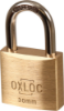 Afbeeldingen van OXLOC Cilinderhangslot EV messing laag 30MM KA3002