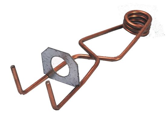 Afbeeldingen van LUNA Woelratklem koper met verzinkt plaatje