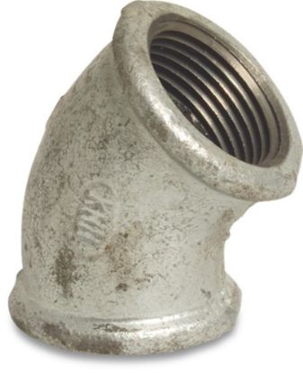 Afbeeldingen van PROFEC Knie 45° nr.120 gietijzer VZ ½" binnendraad 25bar DVGW